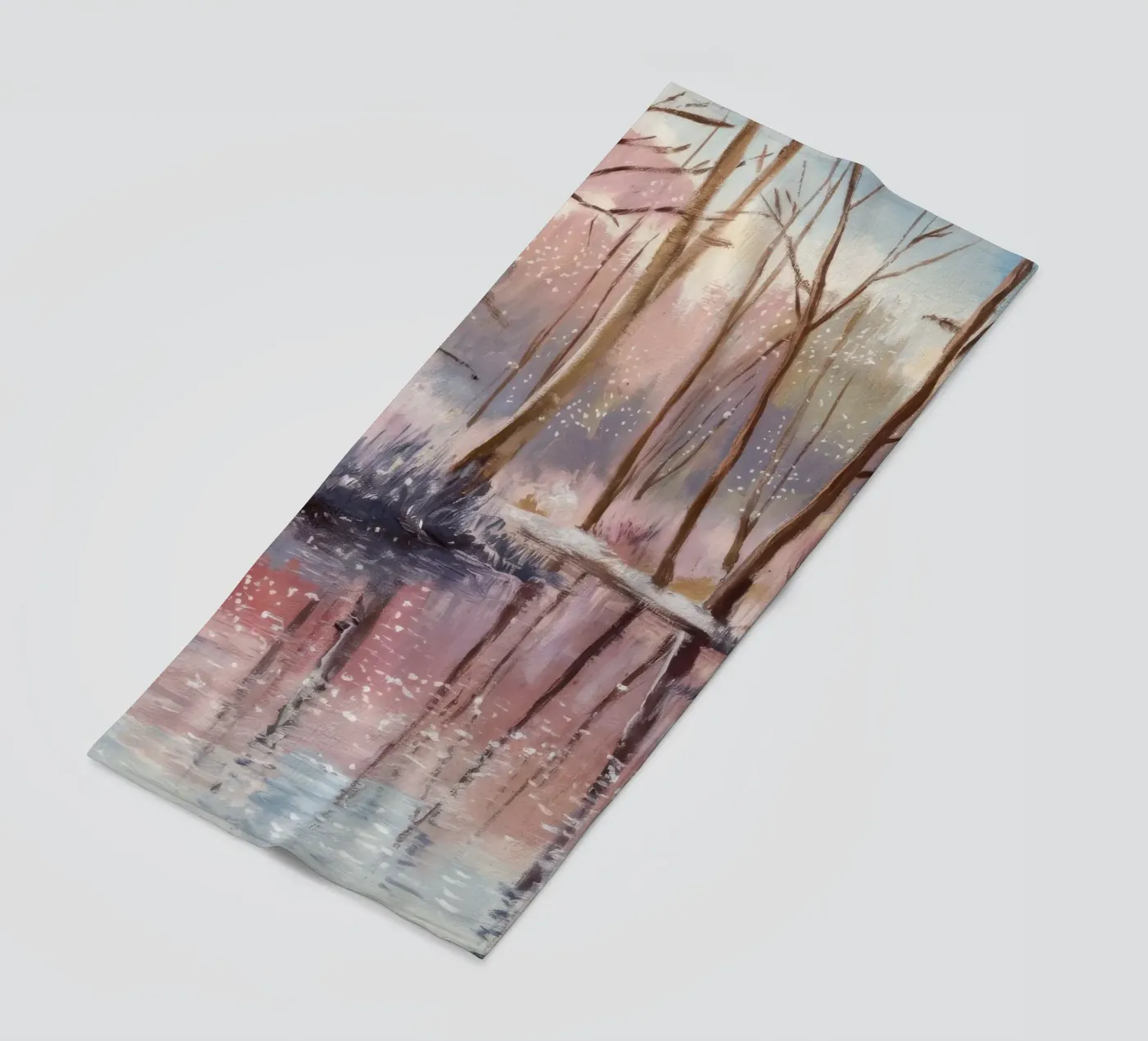 Winter Reflection Drift beach towel by Obisidian Brush