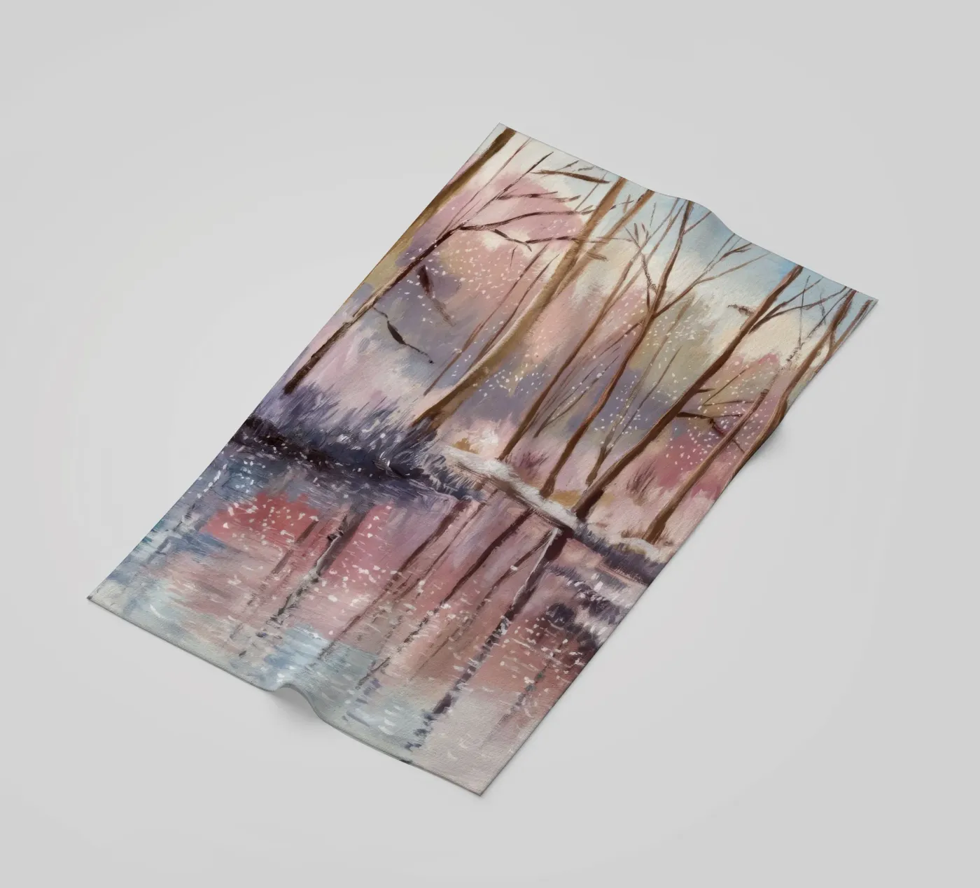 Winter Reflection Drift beach towel by Obisidian Brush