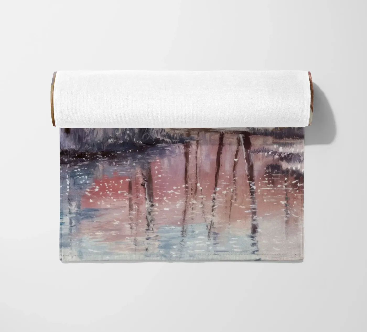 Winter Reflection Drift beach towel by Obisidian Brush