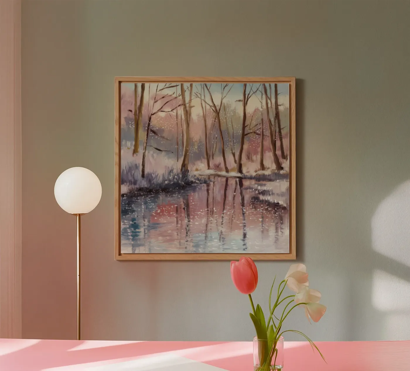 Winter Reflection Drift forex-plaat van Obisidian Brush