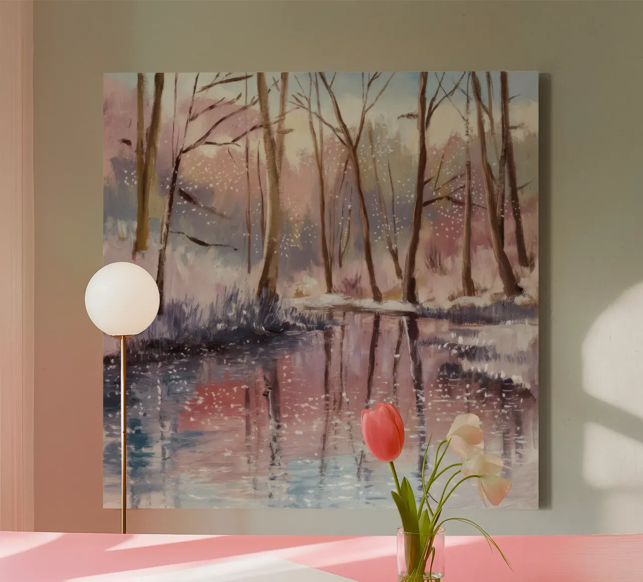 Riflesso invernale Deriva tela da Obisidian Brush