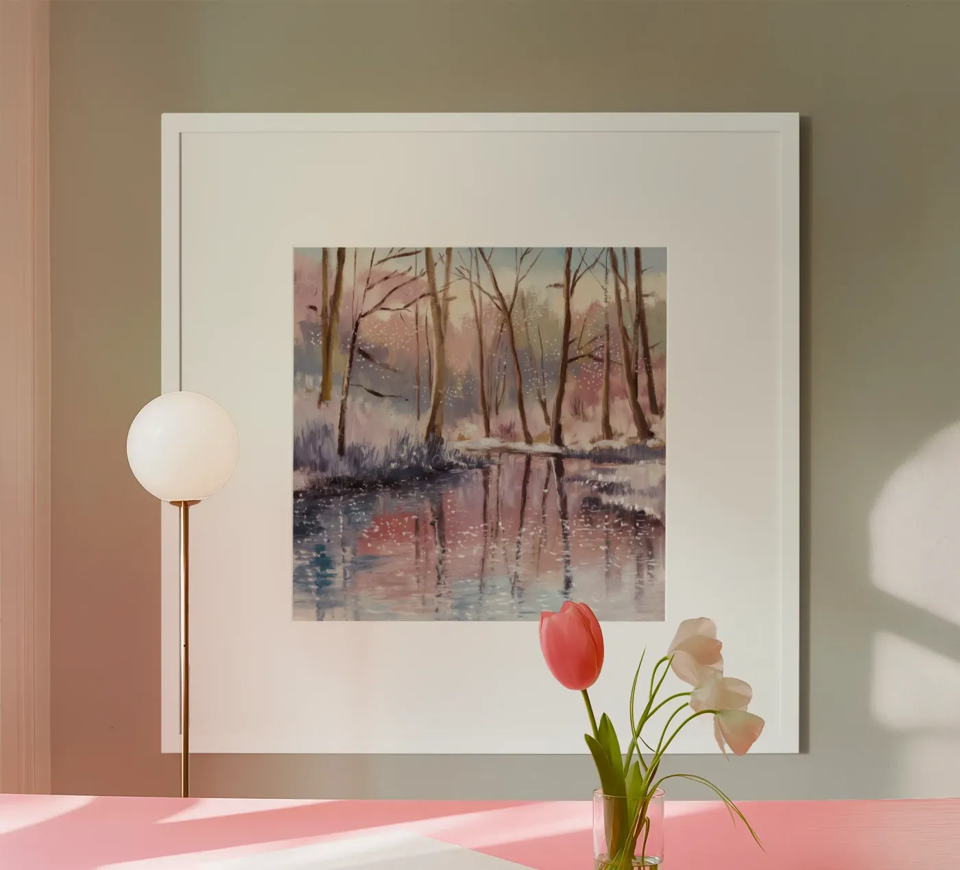 Winter Reflection Drift poster by Obisidian Brush