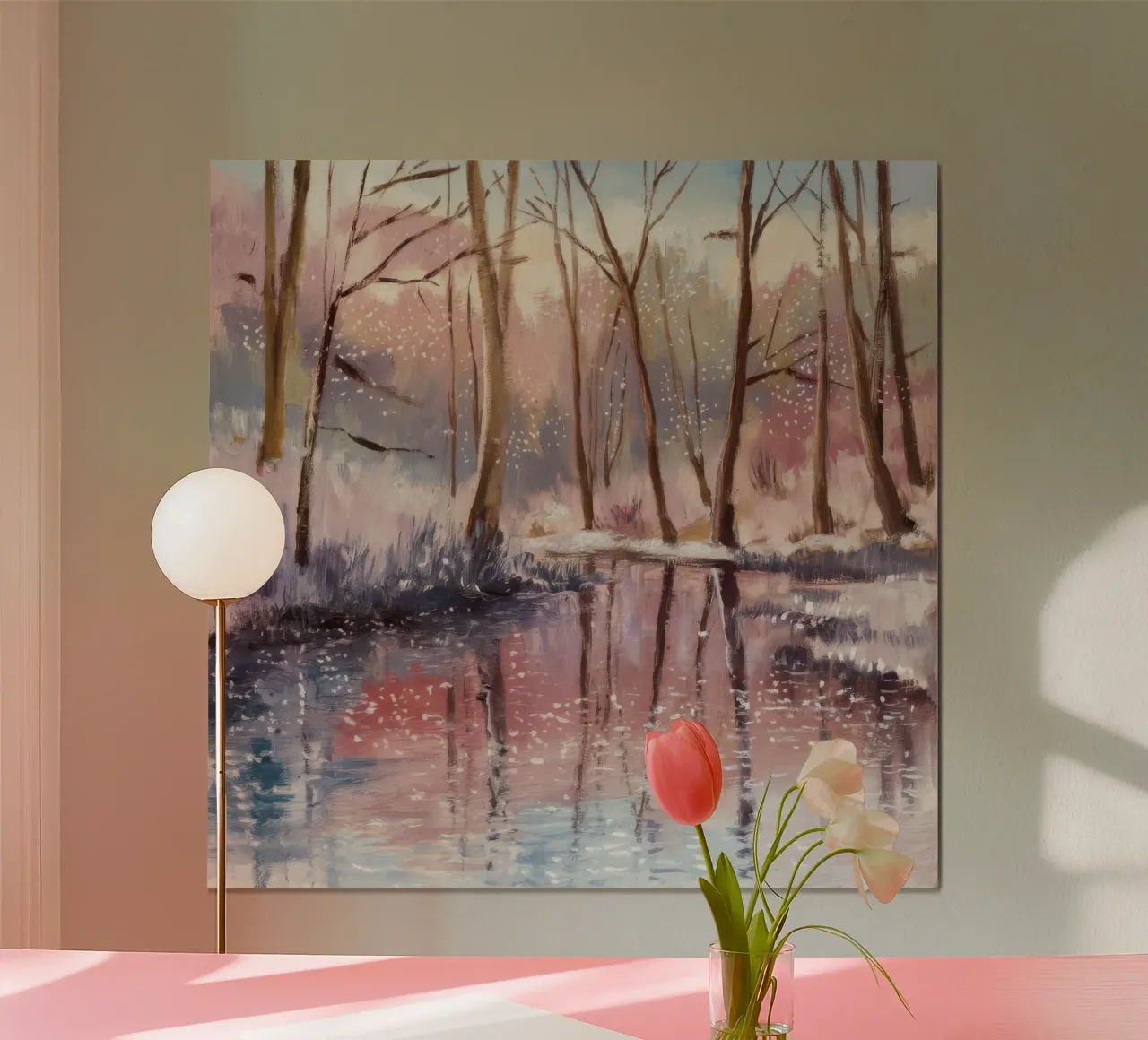 Riflesso invernale Deriva carta hahnemühle da Obisidian Brush