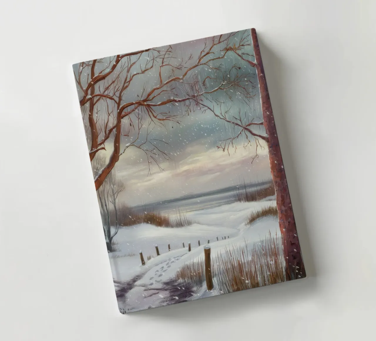 Silent Snow Path notebook by Obisidian Brush