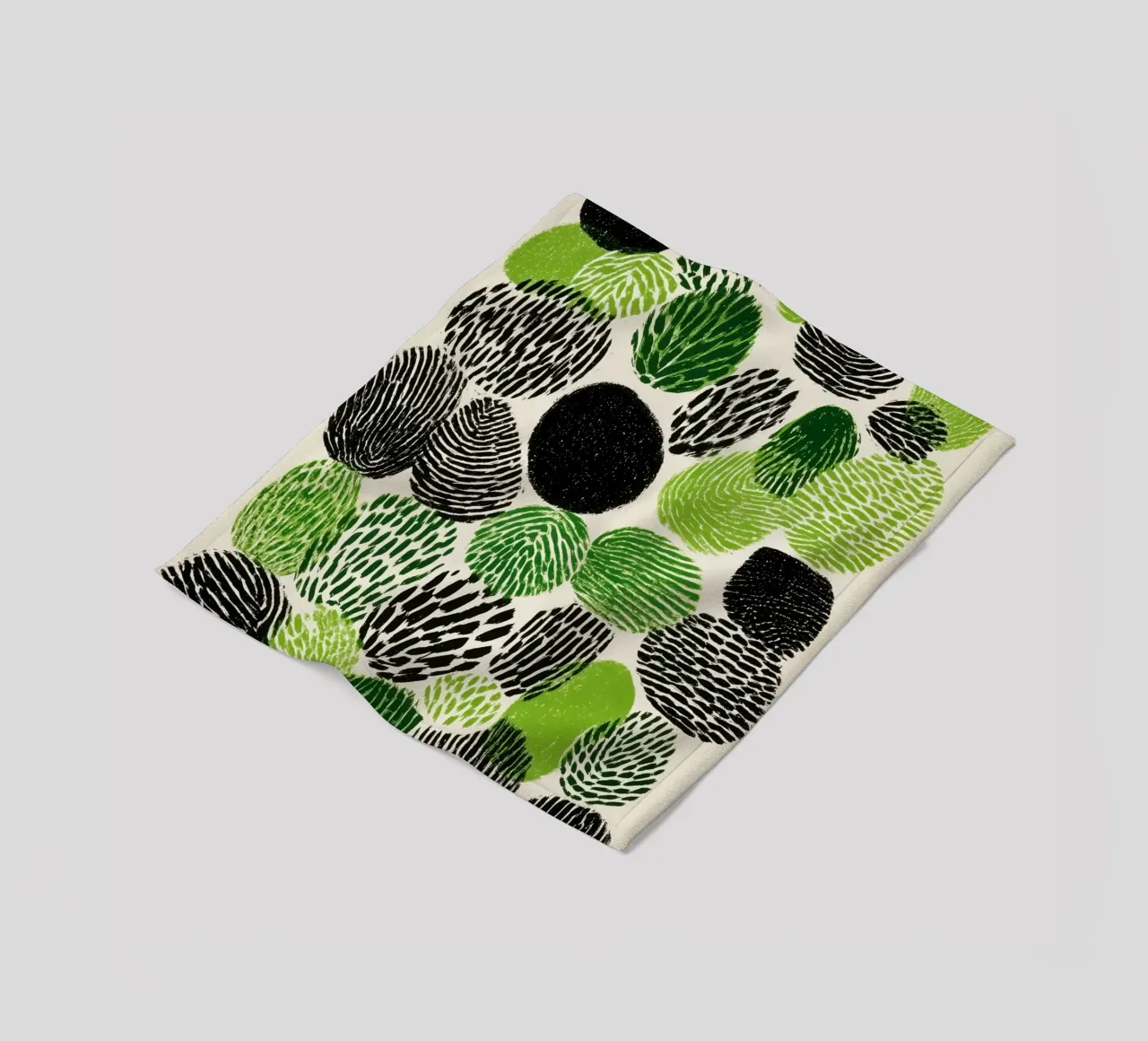 Abstract fingerprint botany | screen printing fleece blanket by Autofocus