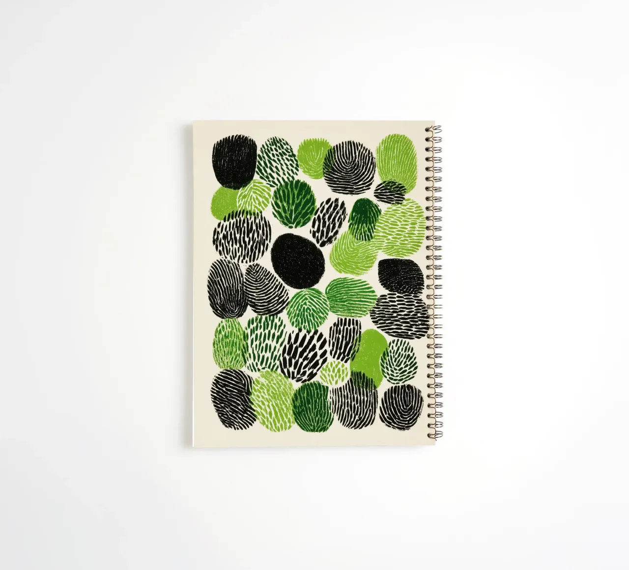 Abstract fingerprint botany | screen printing spiral notebook by Autofocus