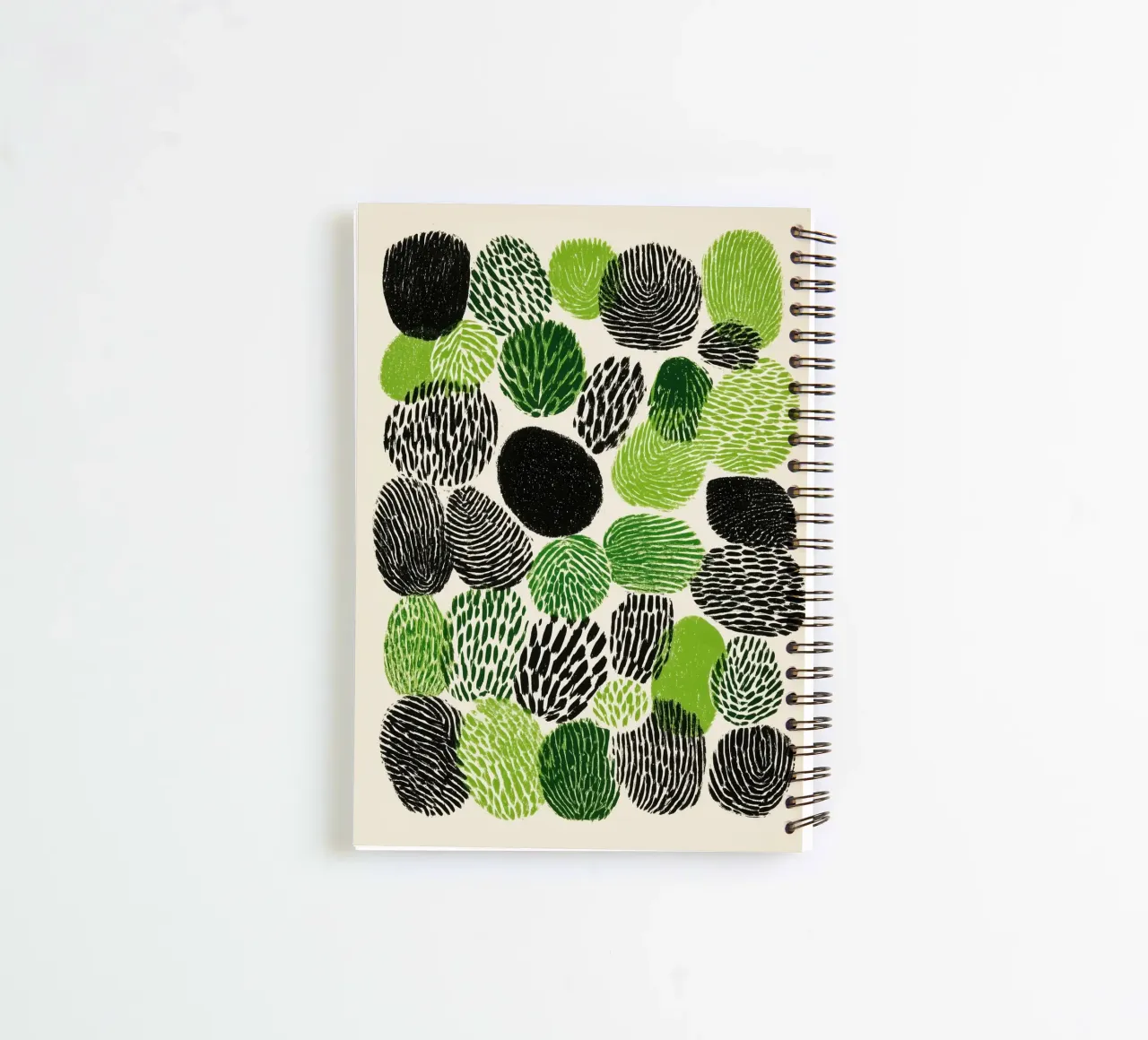 Abstract fingerprint botany | screen printing spiral notebook by Autofocus