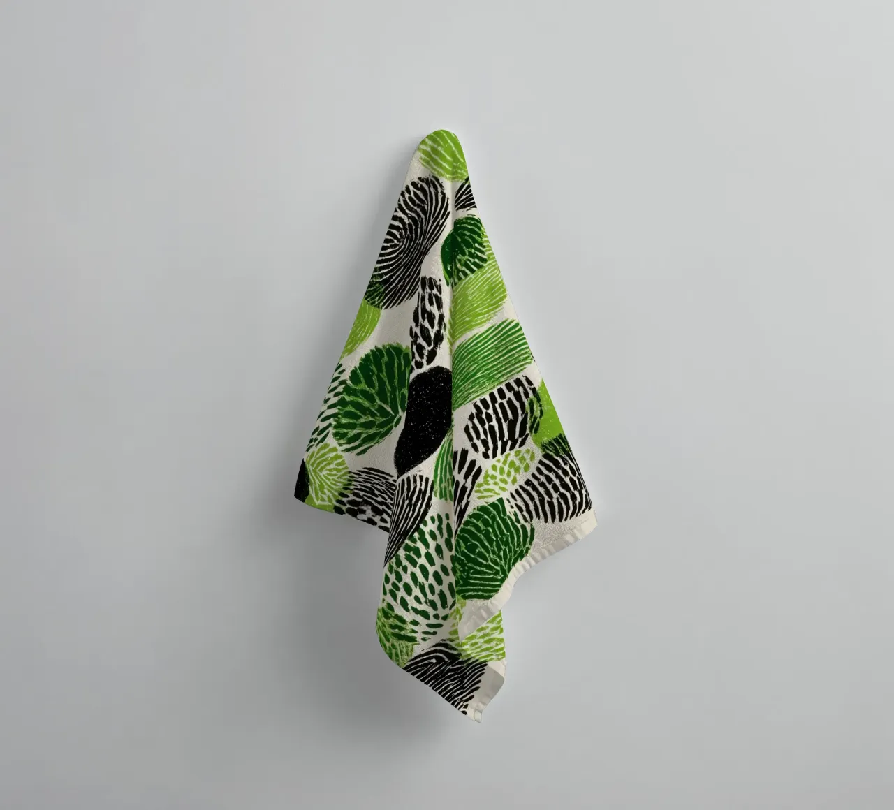 Abstract fingerprint botany | screen printing towel by Autofocus