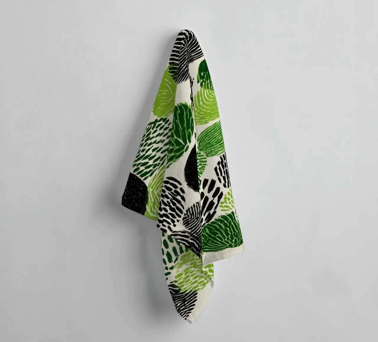 Abstract fingerprint botany | screen printing towel by Autofocus
