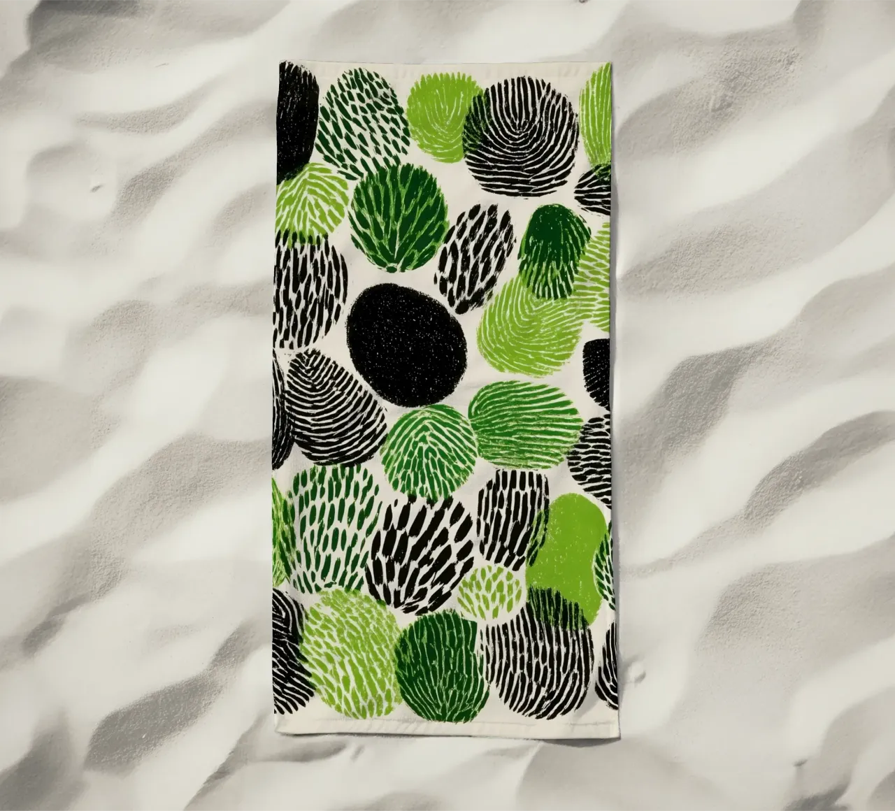 Abstract fingerprint botany | screen printing beach towel by Autofocus