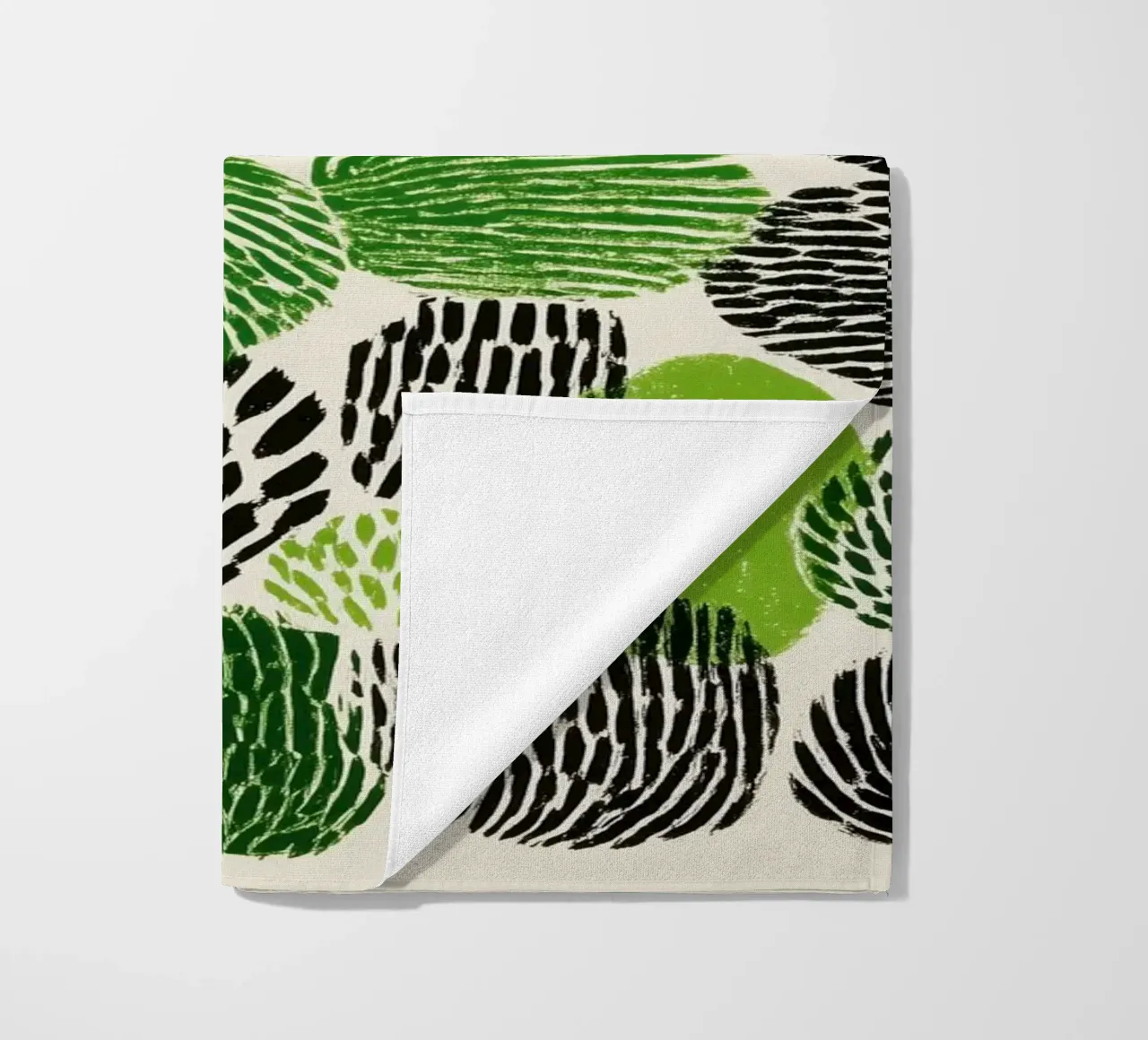 Abstract fingerprint botany | screen printing beach towel by Autofocus