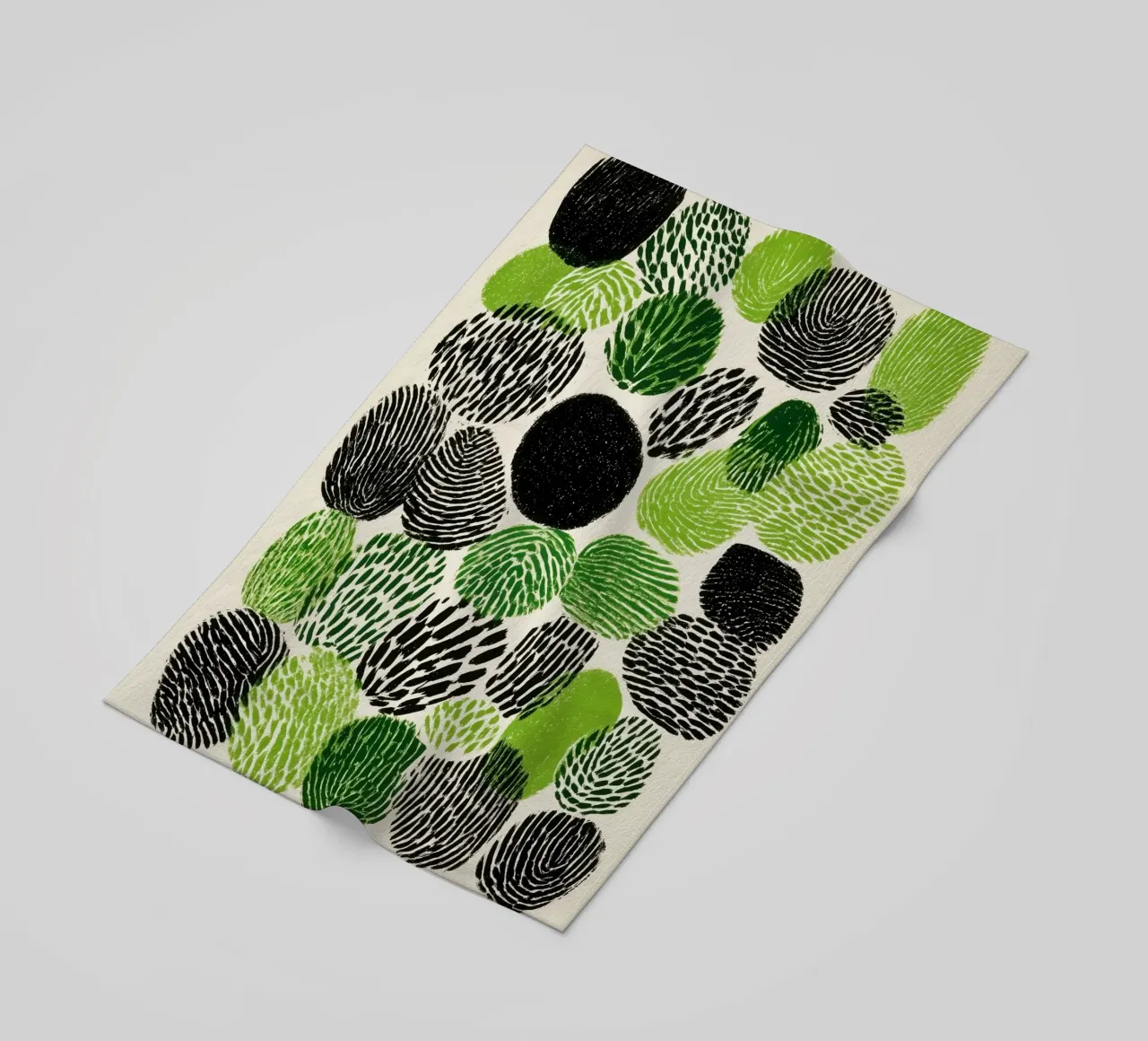 Abstract fingerprint botany | screen printing beach towel by Autofocus