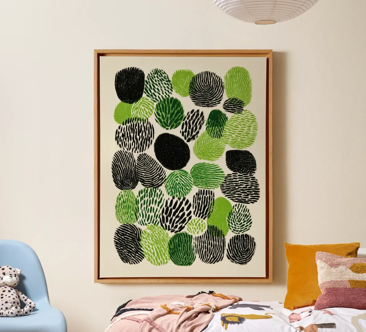 Abstract fingerprint botany | screen printing canvas by Autofocus