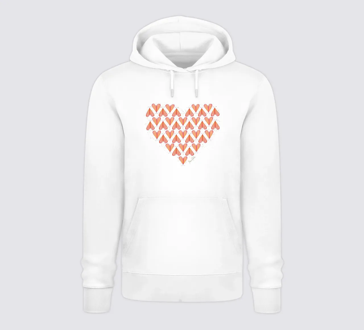 Infinite moth (orange & pink) felpa con cappuccio da Mandalla Pattern