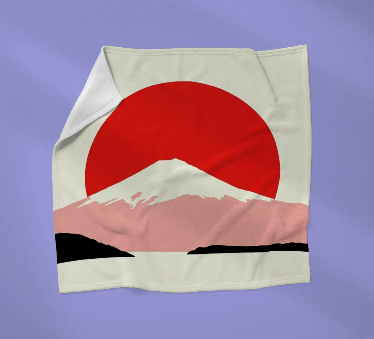 Fuji Sun fleece blanket by Rosi Feist