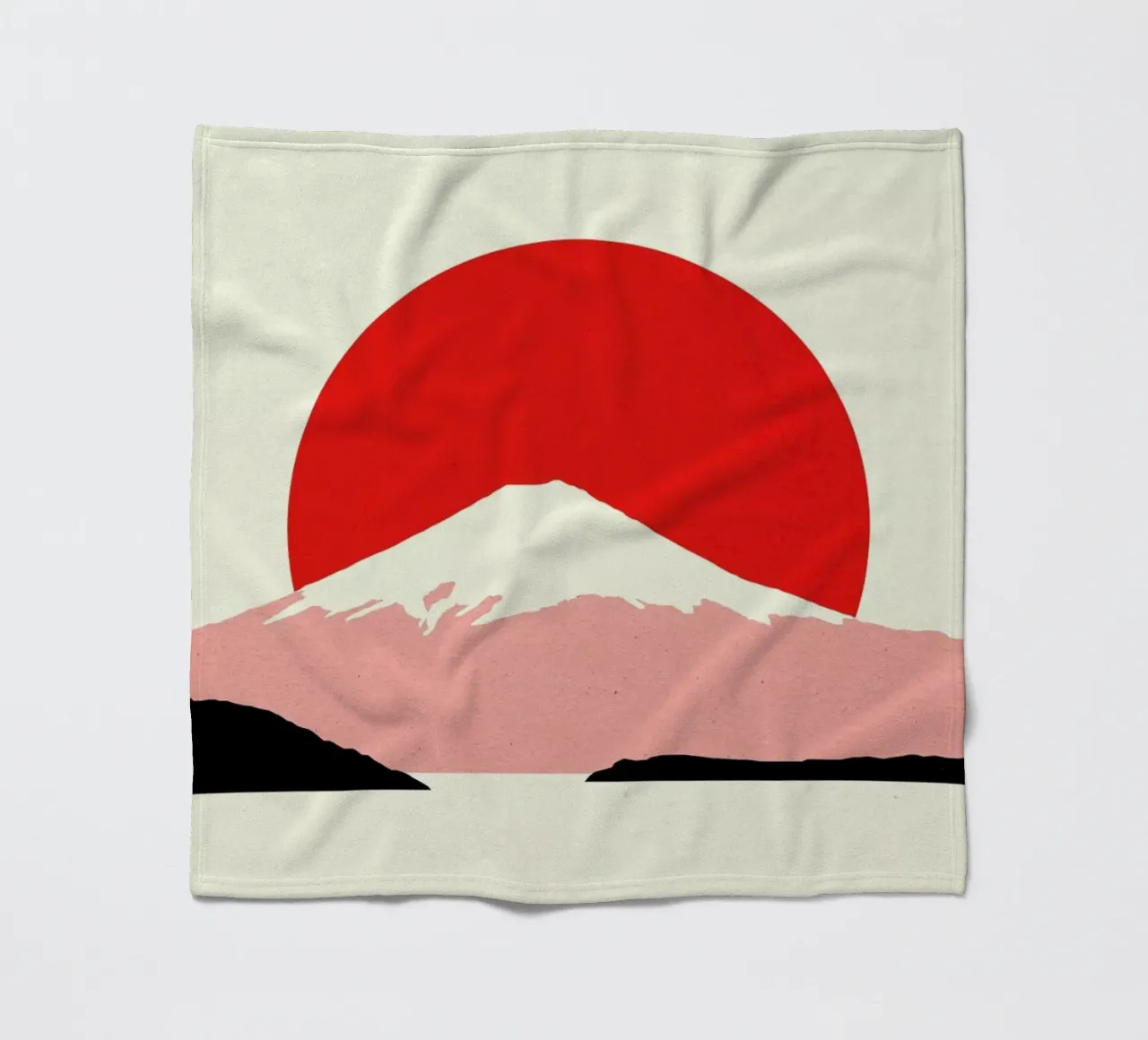 Fuji Sun fleece blanket by Rosi Feist