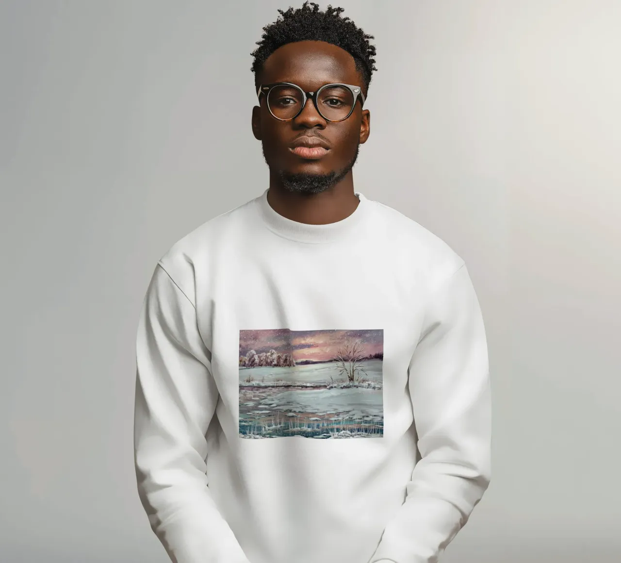 Frozen Twilight Glow sudadera de Obisidian Brush