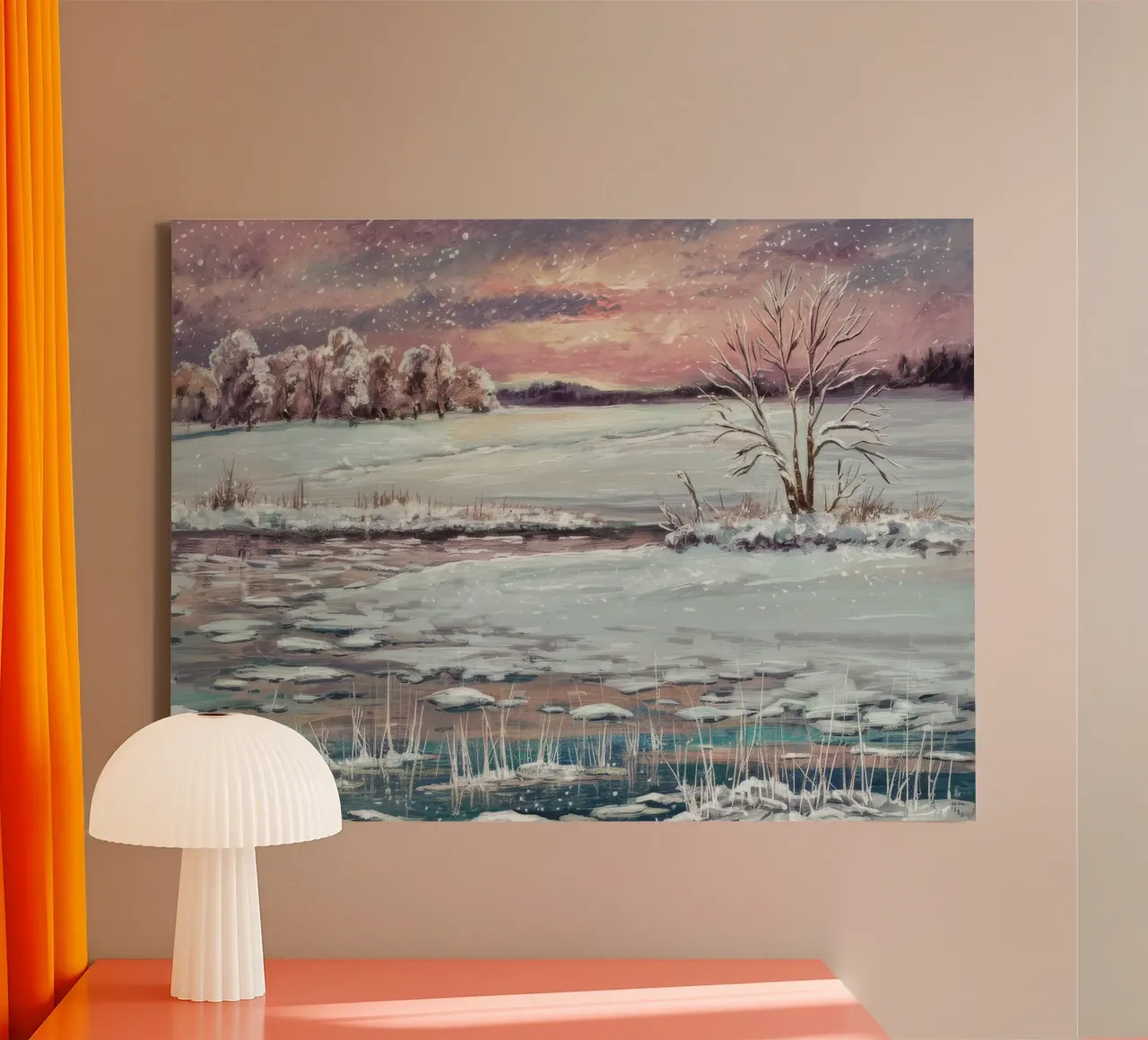 Frozen Twilight Glow canvas with Floater frame by Obisidian Brush