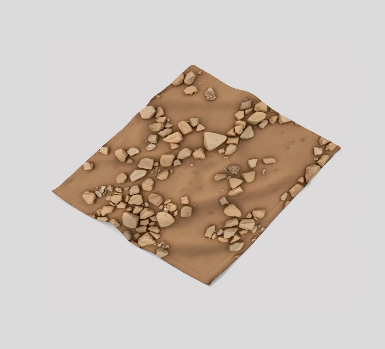 Disposizione naturale di piccole pietre sparse su un fondo marrone coperta in pile da DesignDoodle