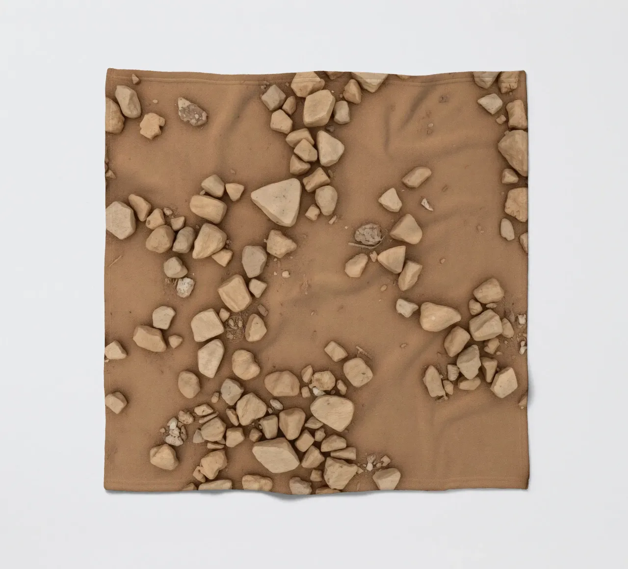 Disposizione naturale di piccole pietre sparse su un fondo marrone coperta in pile da DesignDoodle