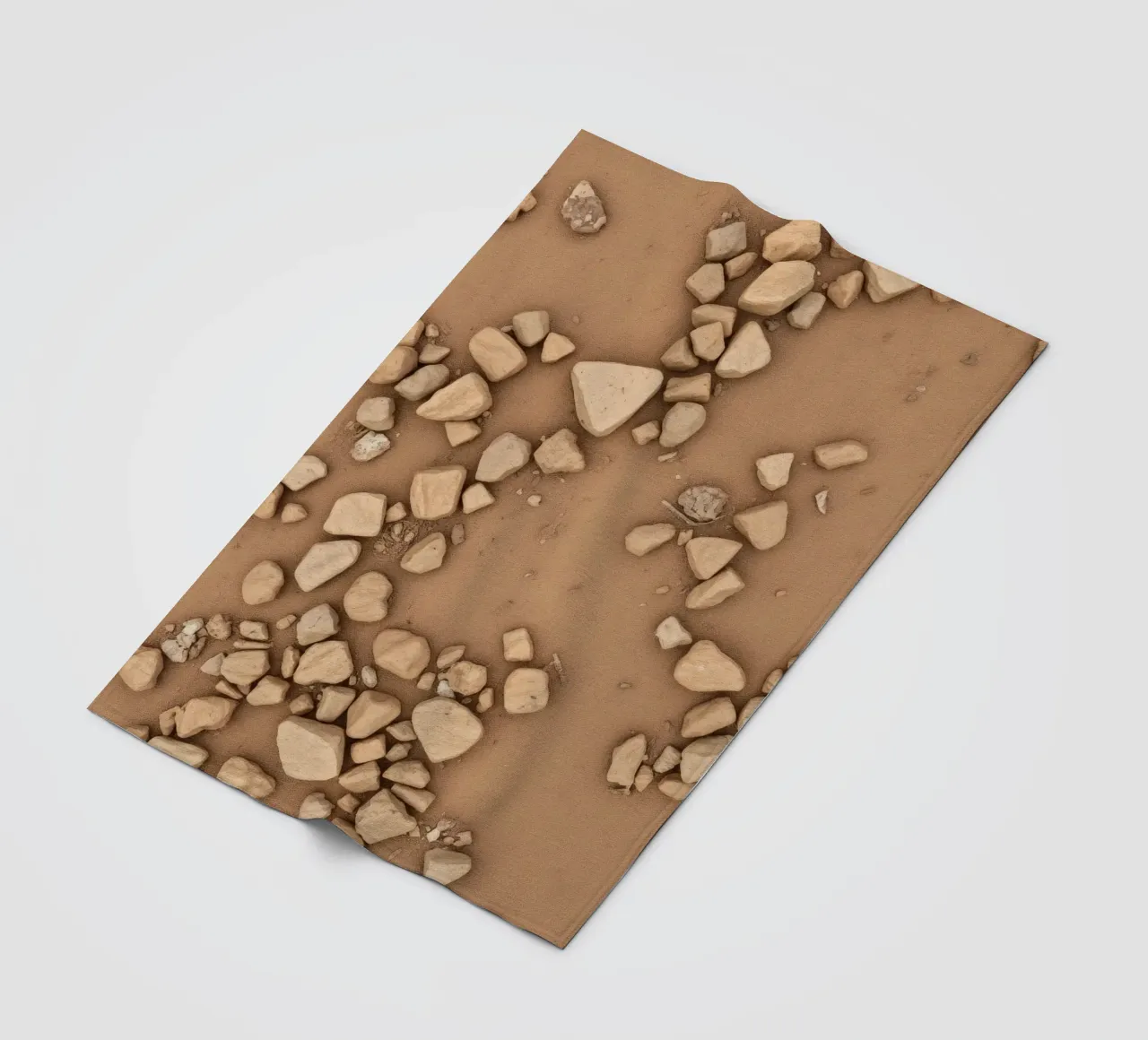 Disposizione naturale di piccole pietre sparse su un fondo marrone coperta in pile da DesignDoodle