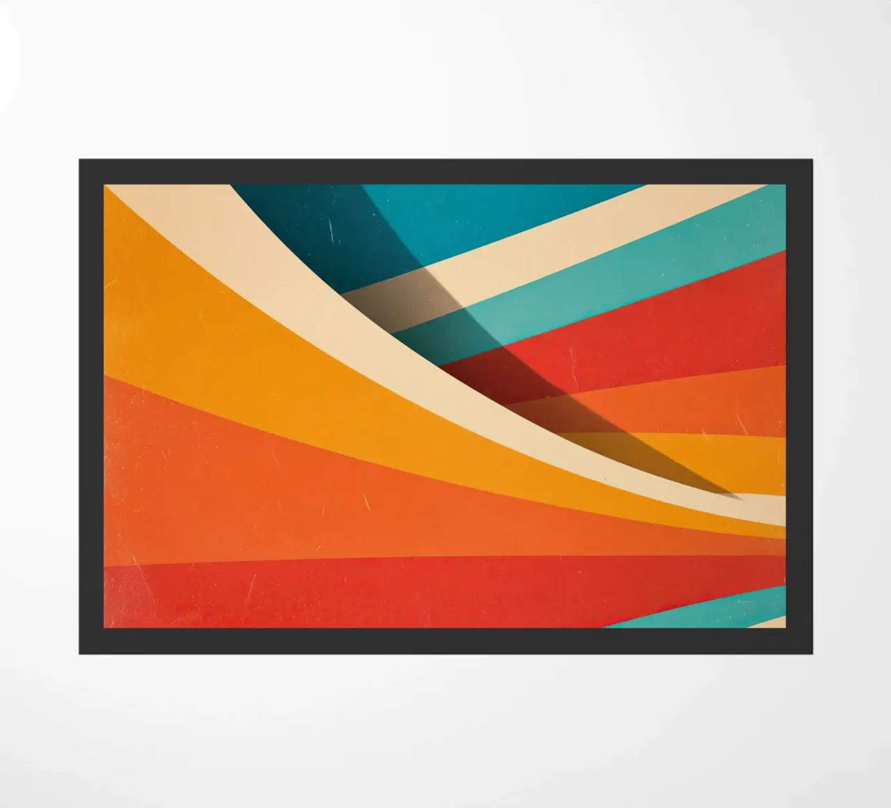 Retro vibes | Abstract 70s stripe motif doormat by Autofocus