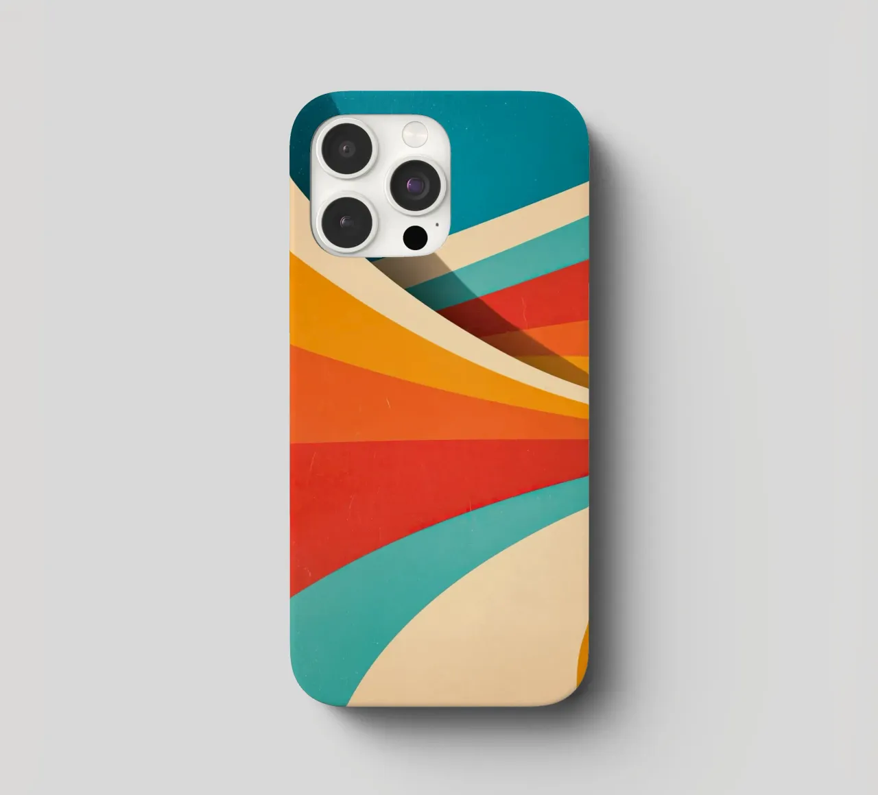 Retro vibes | Abstract 70s stripe motif iphone case by Autofocus