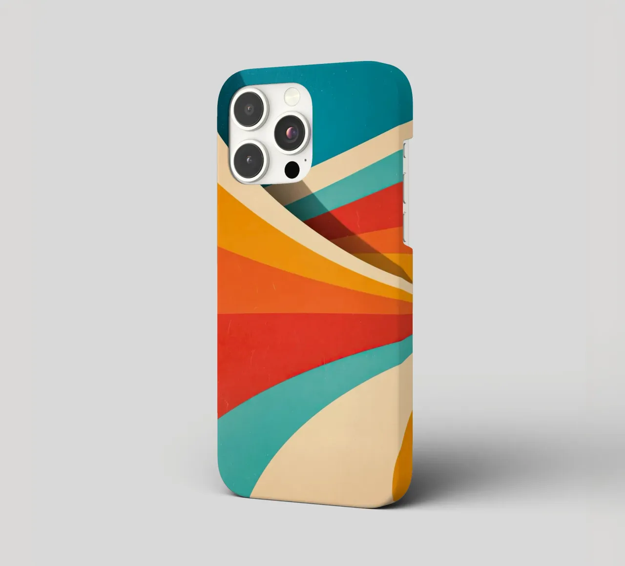 Retro vibes | Abstract 70s stripe motif iphone case by Autofocus