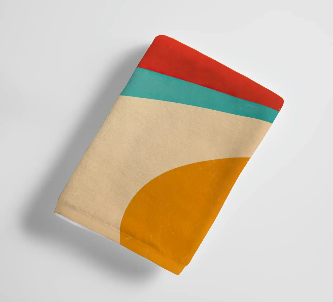 Retro-Vibes | Abstraktes 70er Jahre Streifen Motiv Handtuch von Autofocus