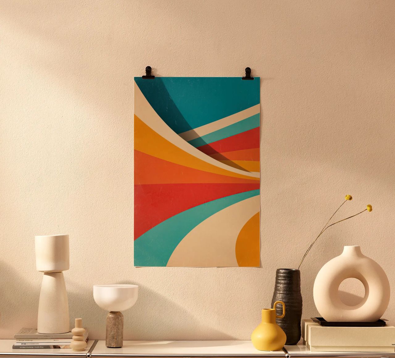 Retro vibes | Abstract 70s stripe motif hahnemühle by Autofocus