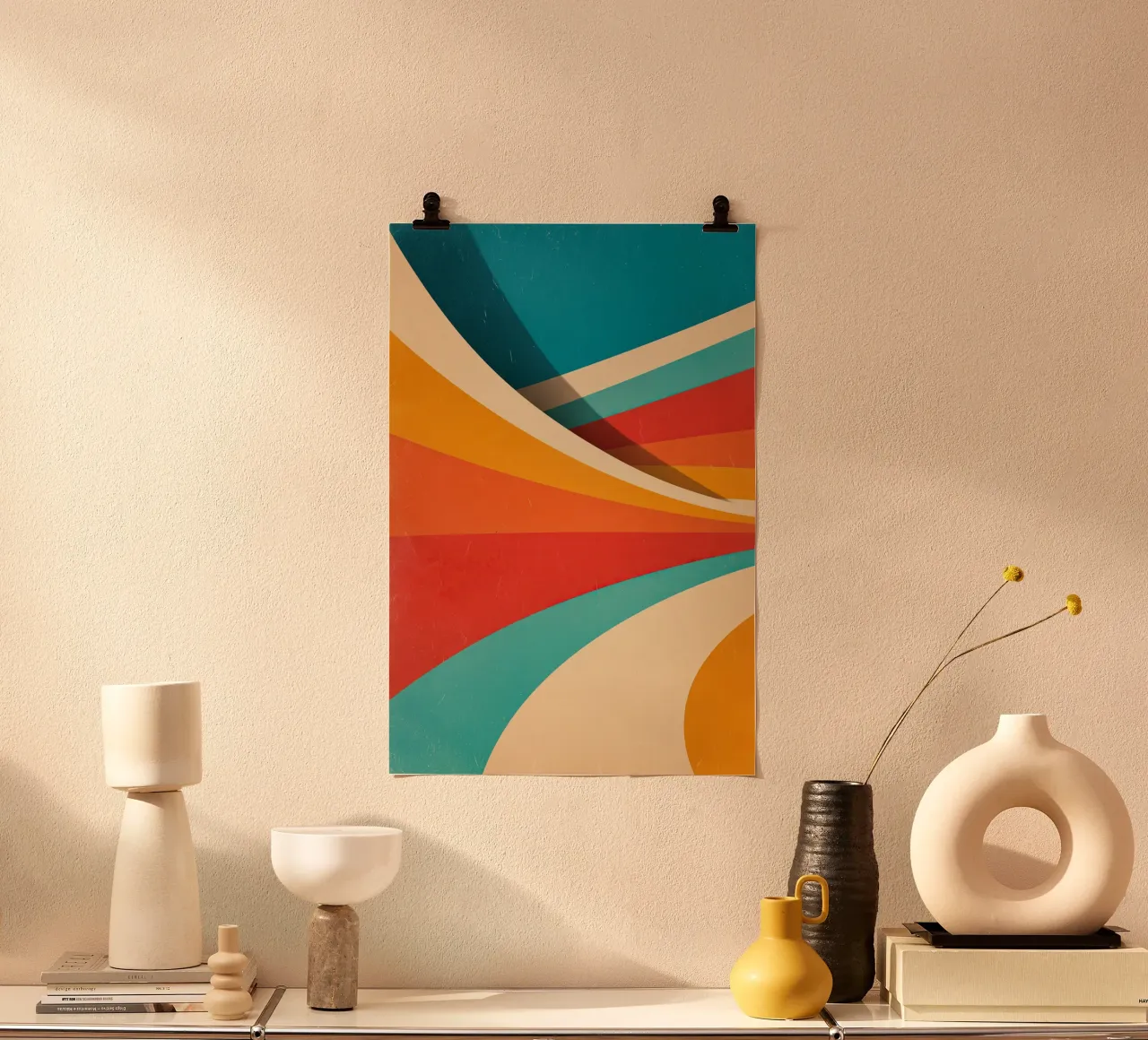 Retro vibes | Abstract 70s stripe motif hahnemühle by Autofocus