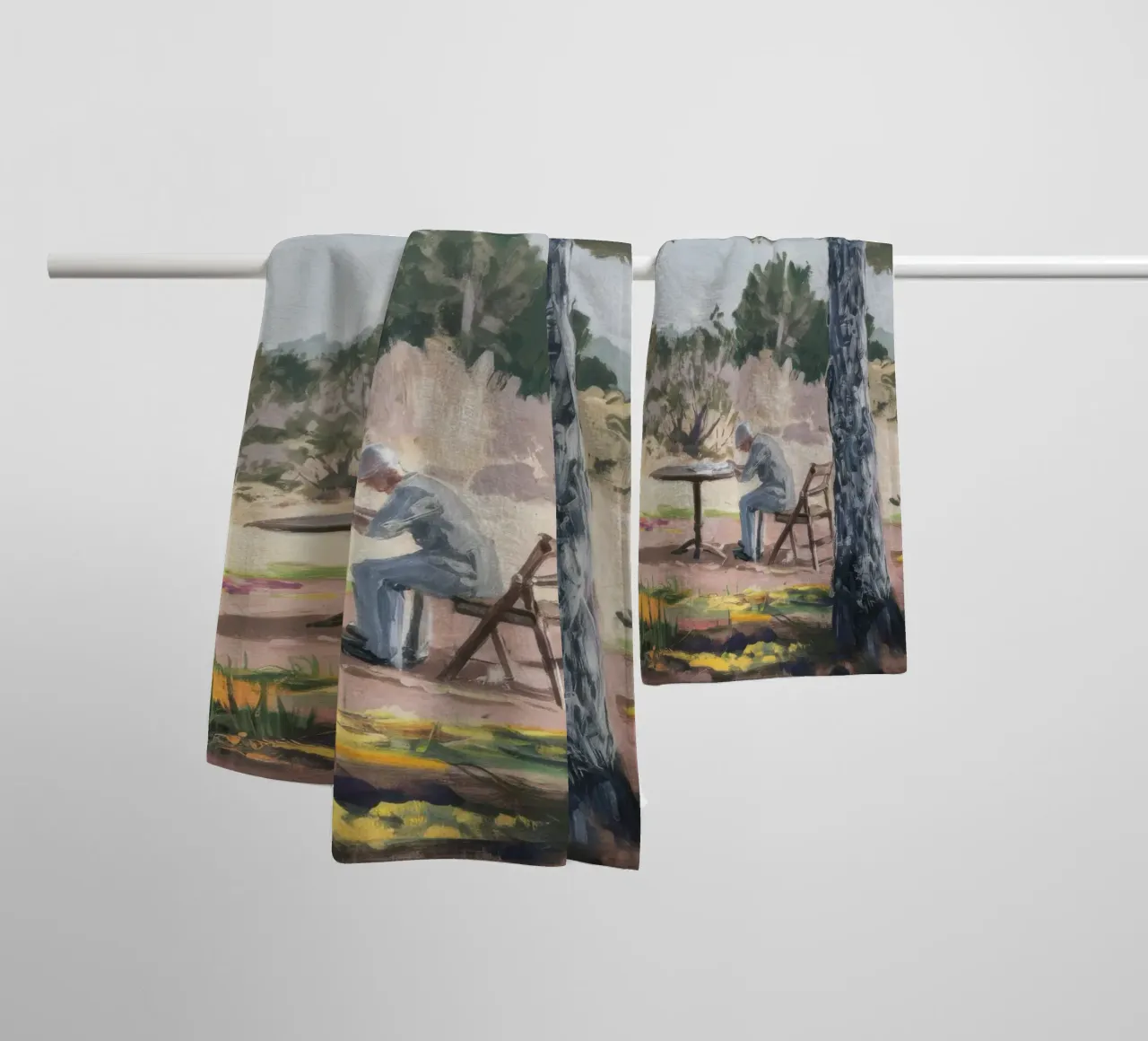 Pine Shade Solitude towel by Obisidian Brush