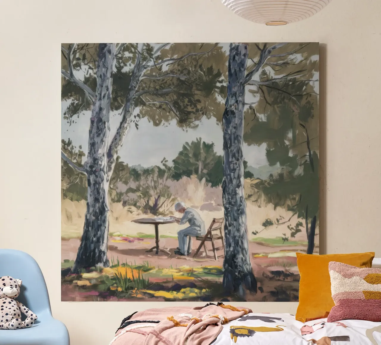 Pine Shade Solitude canvas with Floater frame by Obisidian Brush