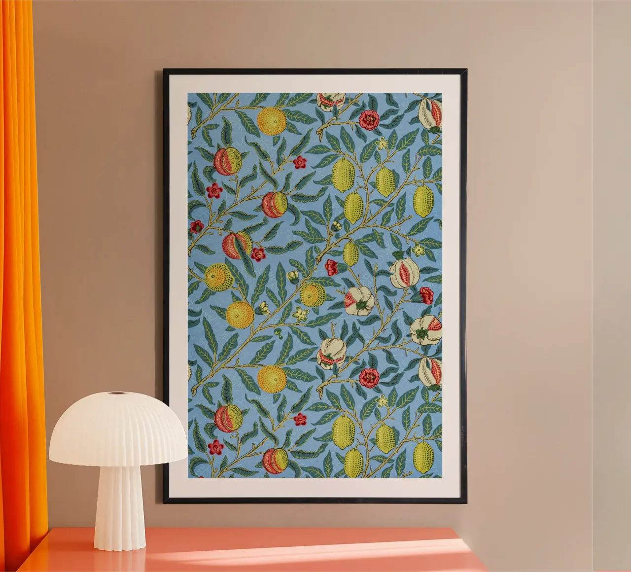 William Morris – Four Fruits (1862) poster con telaio in alluminio da Venus Art