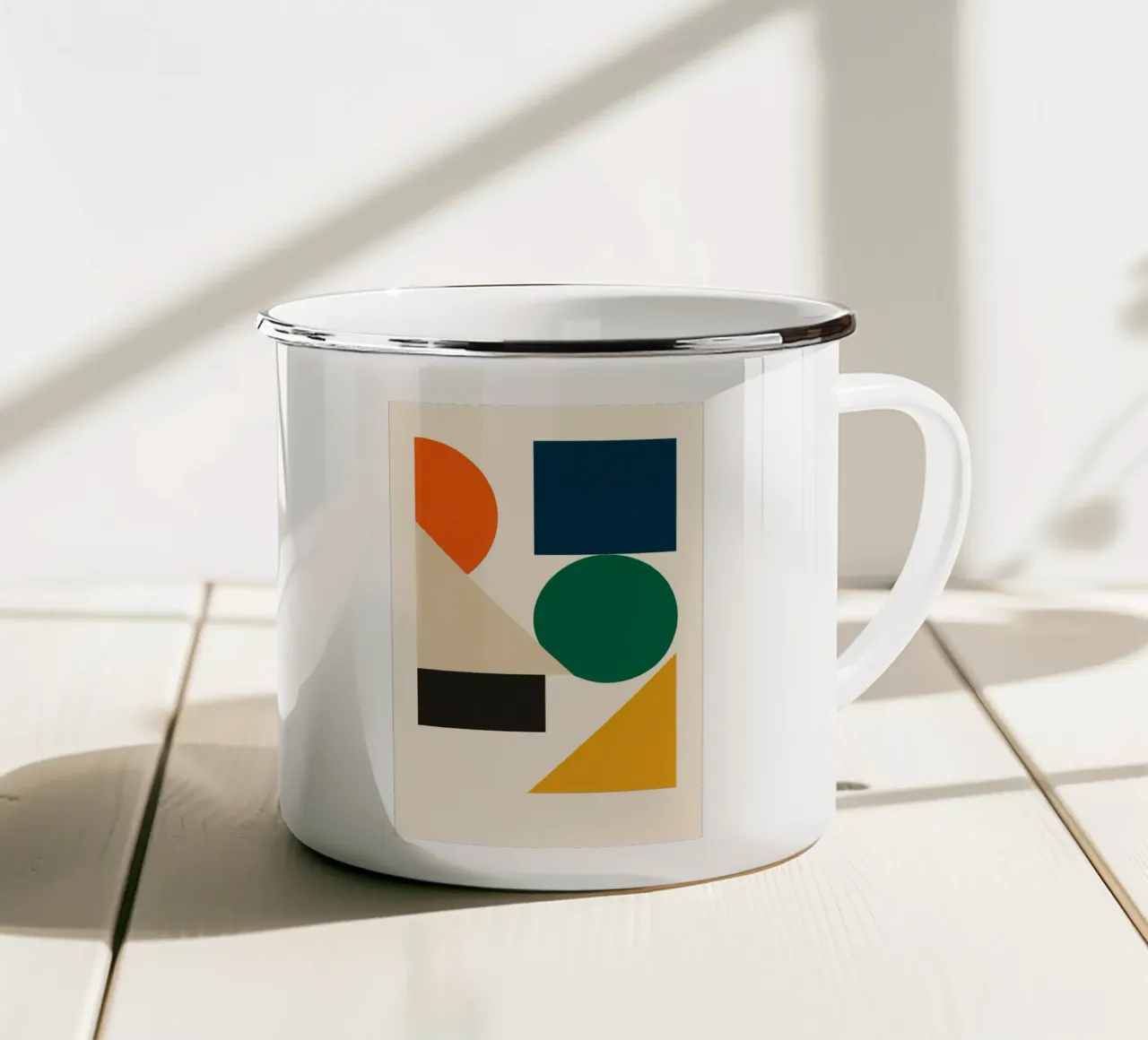 Shapes No.2 - Bauhausstil tazza in smalto da Studio M