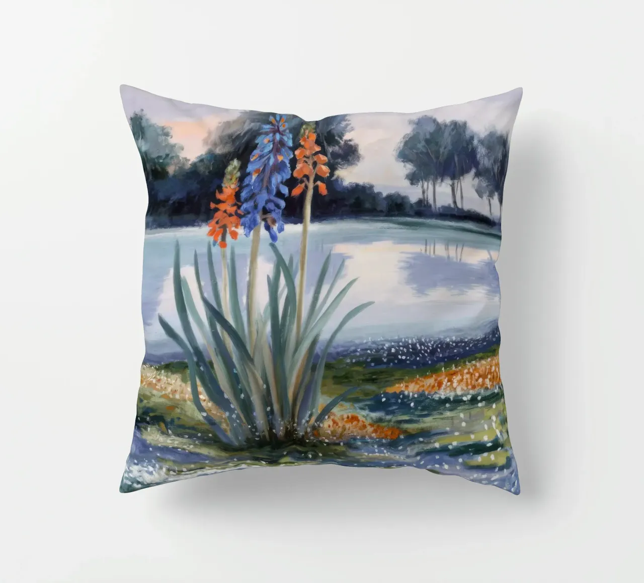 Isola di Bloom Dance cuscino da Obisidian Brush