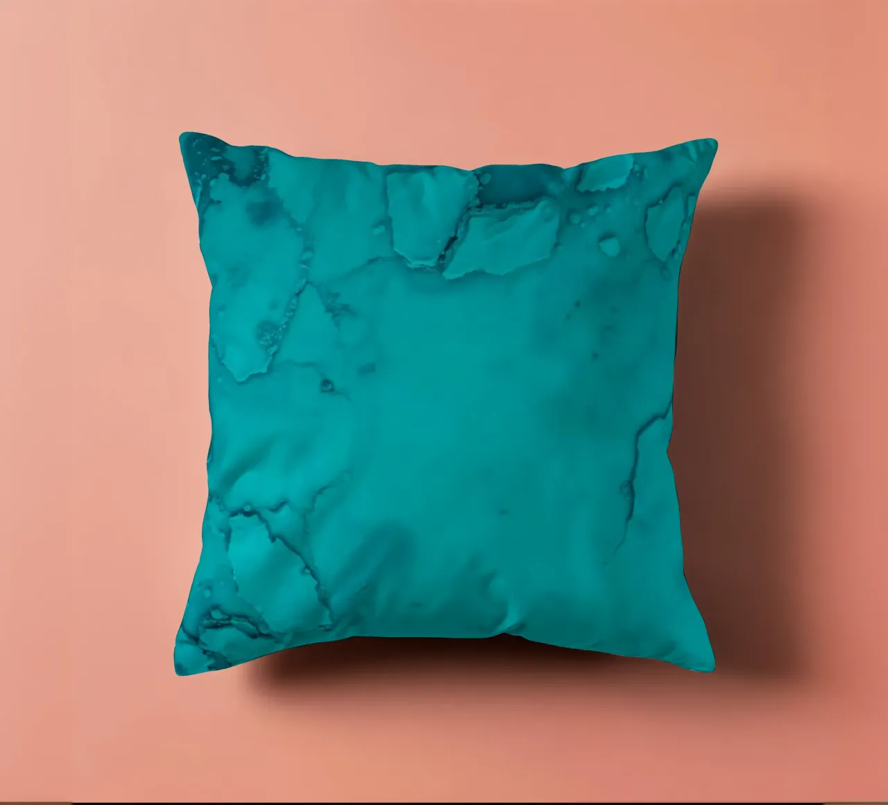 patterns of turquoise abstract art showcasing fluid shapes decorative cushion by DesignDoodle