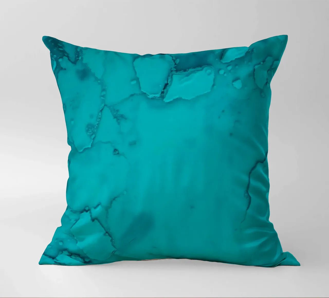 patterns of turquoise abstract art showcasing fluid shapes decorative cushion by DesignDoodle