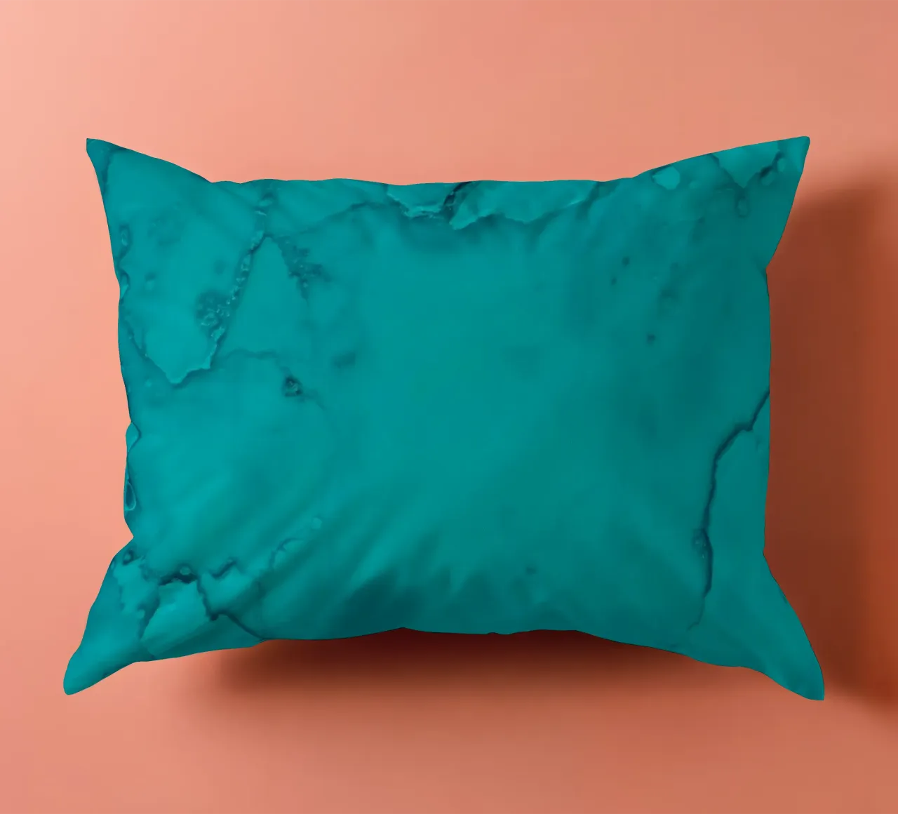 patterns of turquoise abstract art showcasing fluid shapes decorative cushion by DesignDoodle