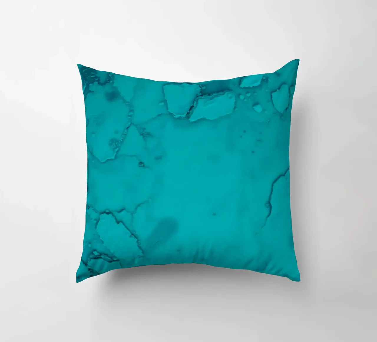 patterns of turquoise abstract art showcasing fluid shapes decorative cushion by DesignDoodle