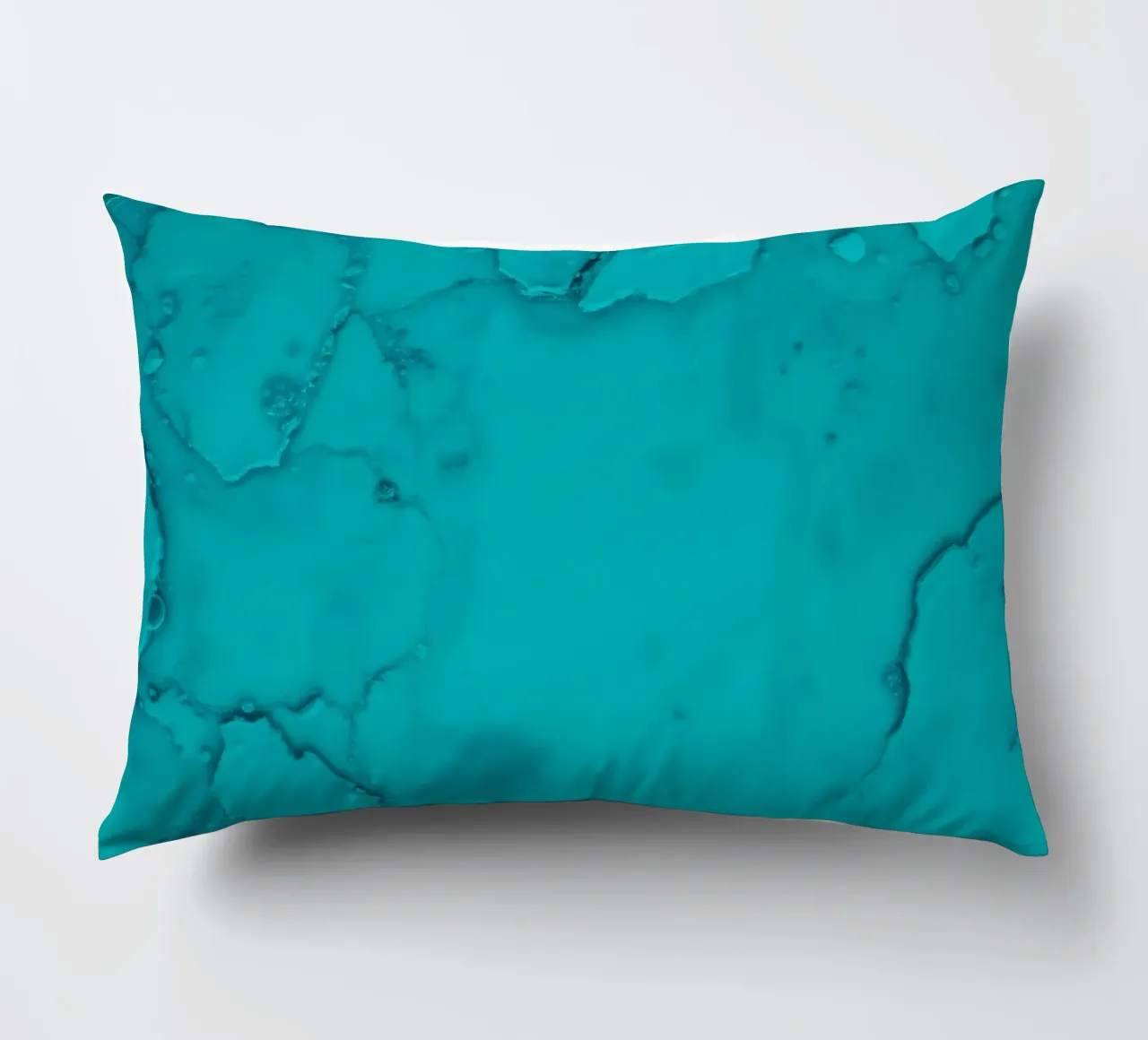 patterns of turquoise abstract art showcasing fluid shapes decorative cushion by DesignDoodle