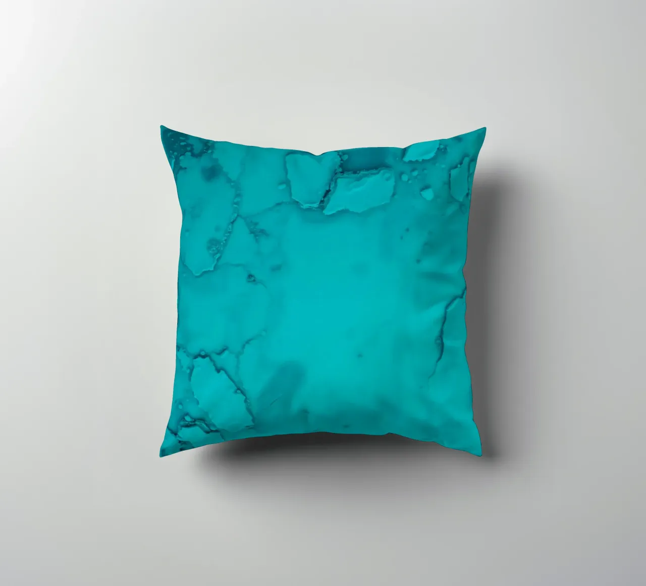 patterns of turquoise abstract art showcasing fluid shapes decorative cushion by DesignDoodle