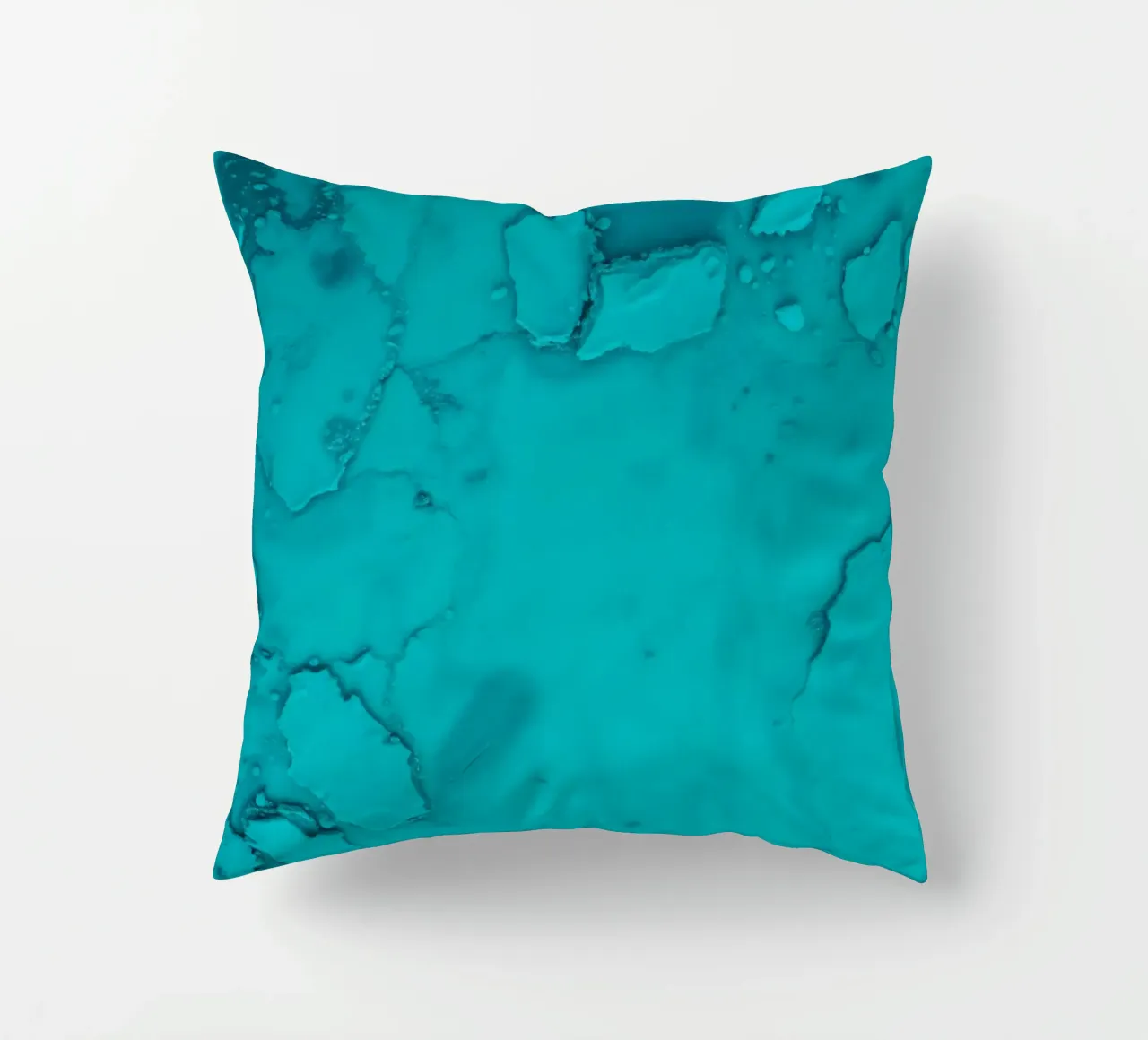 patterns of turquoise abstract art showcasing fluid shapes decorative cushion by DesignDoodle