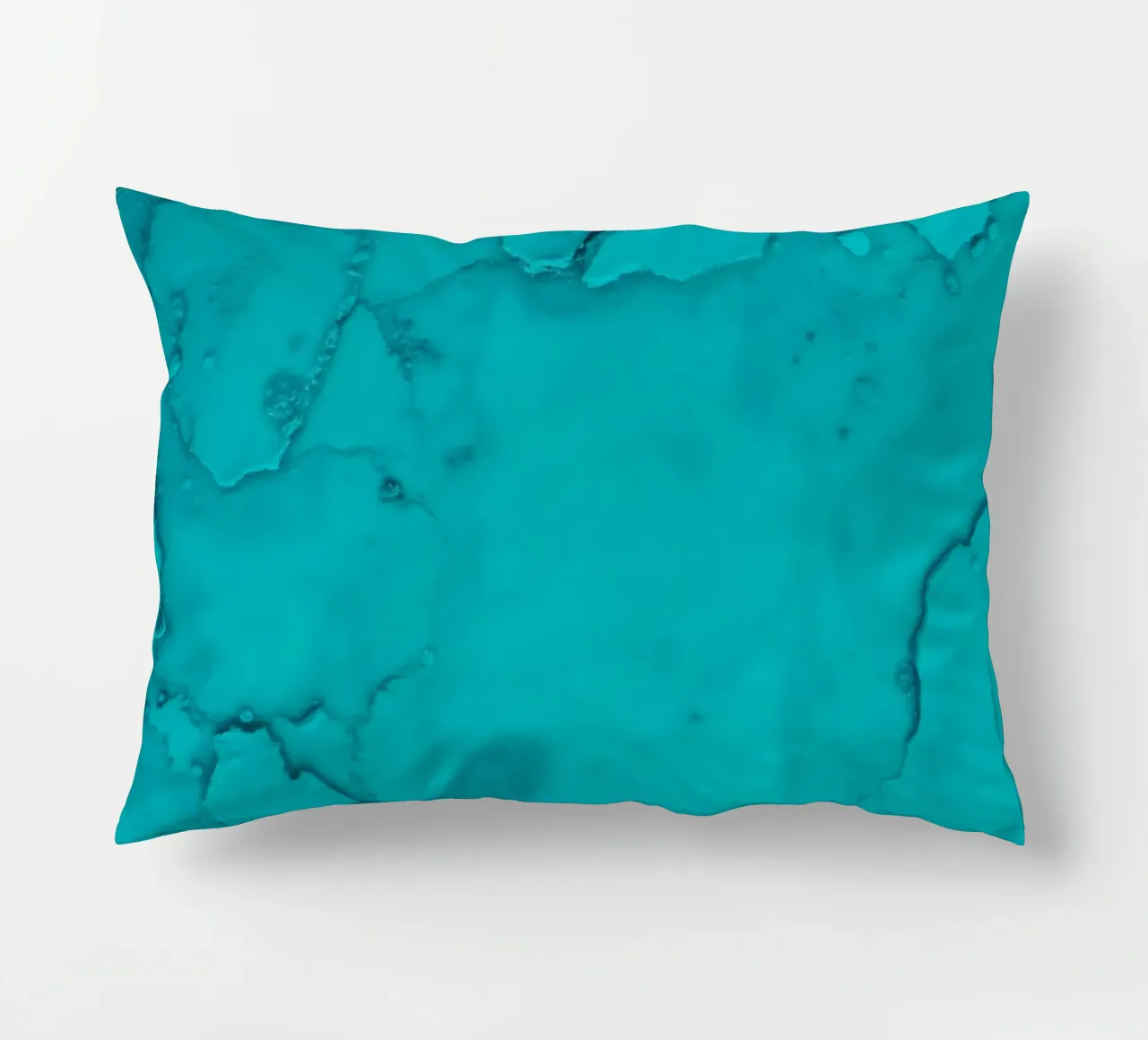 patterns of turquoise abstract art showcasing fluid shapes decorative cushion by DesignDoodle