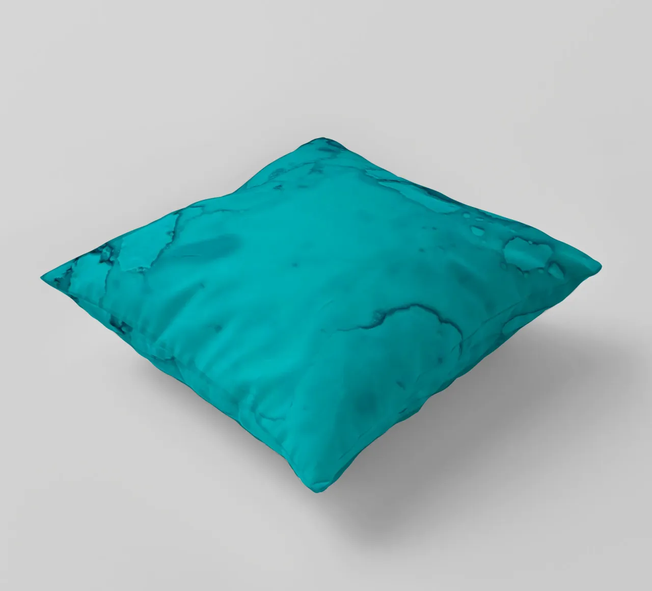 patterns of turquoise abstract art showcasing fluid shapes decorative cushion by DesignDoodle