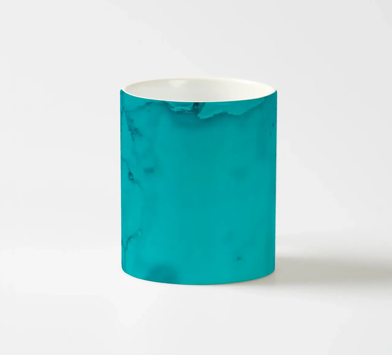 patterns of turquoise abstract art showcasing fluid shapes ceramic mug by DesignDoodle