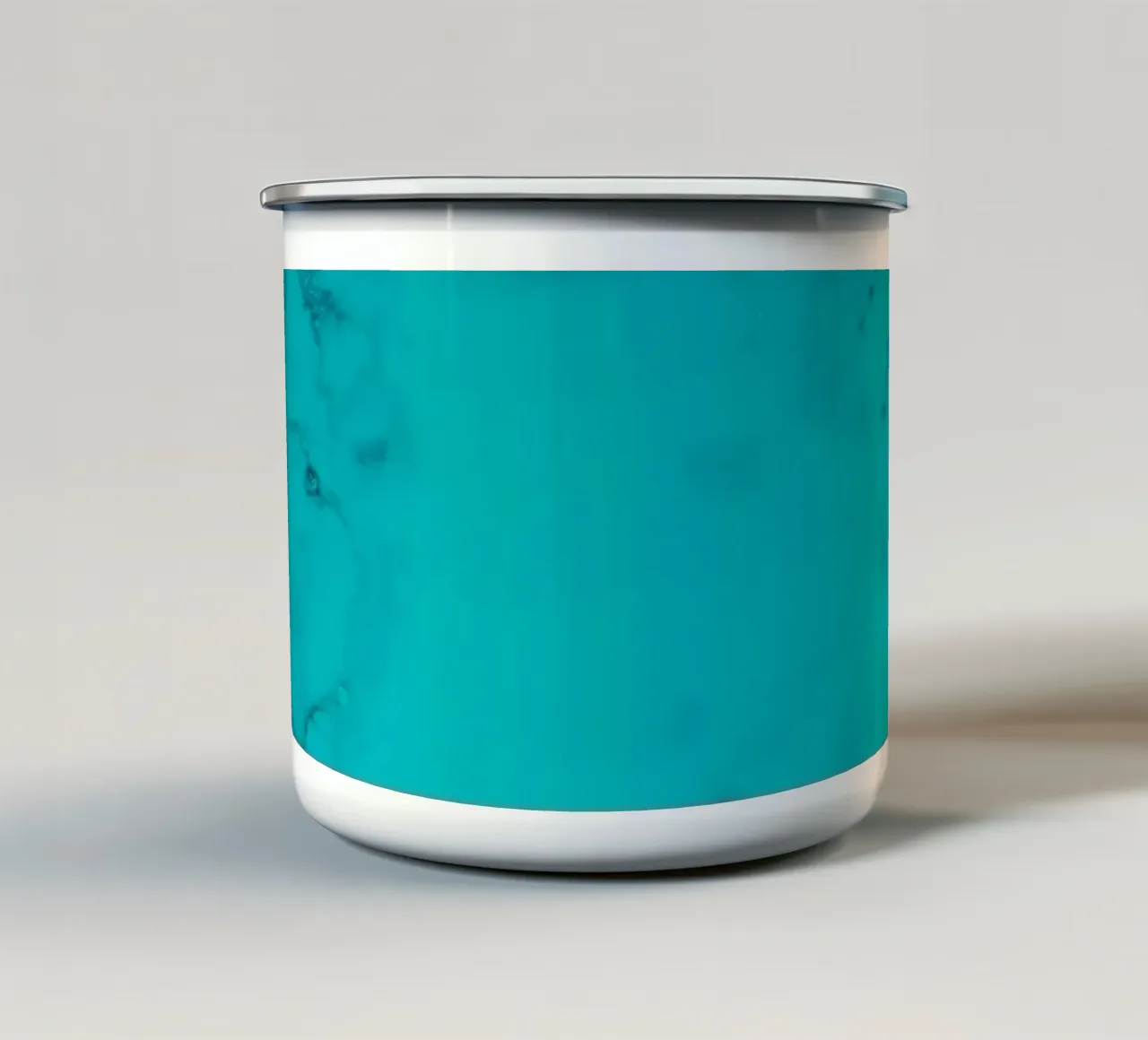modelli di arte astratta turchese con forme fluide tazza in smalto da DesignDoodle
