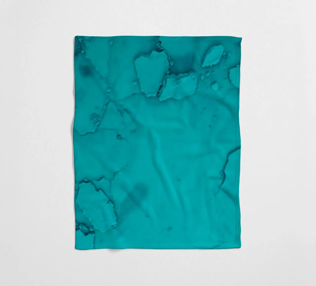 patterns of turquoise abstract art showcasing fluid shapes fleece blanket by DesignDoodle