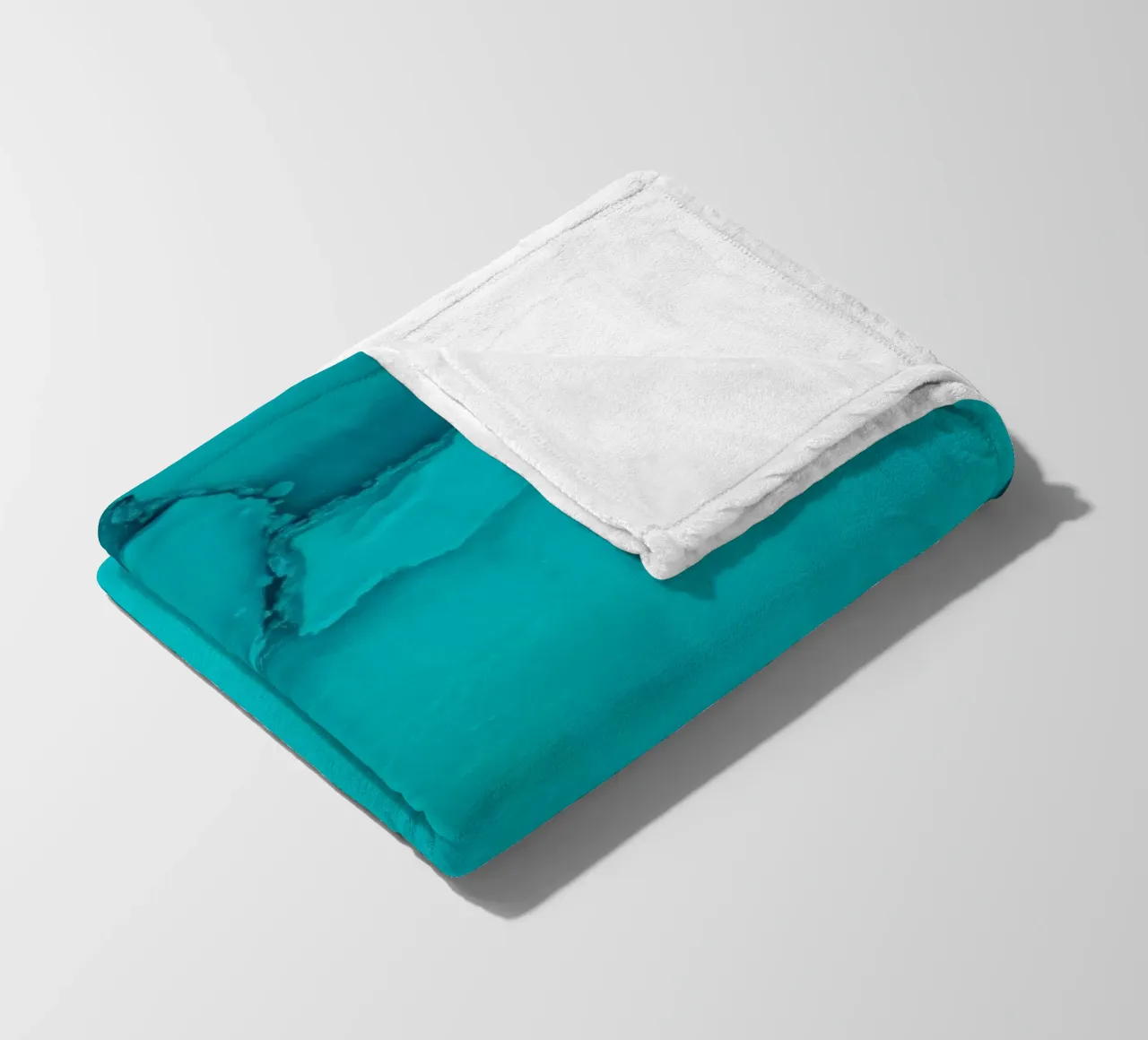patterns of turquoise abstract art showcasing fluid shapes fleece blanket by DesignDoodle