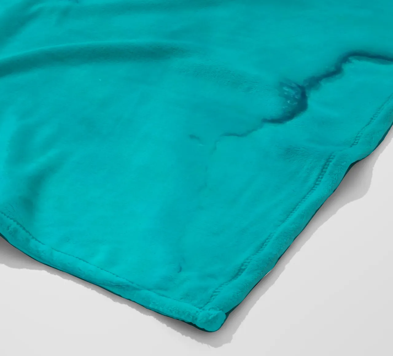 patterns of turquoise abstract art showcasing fluid shapes fleece blanket by DesignDoodle